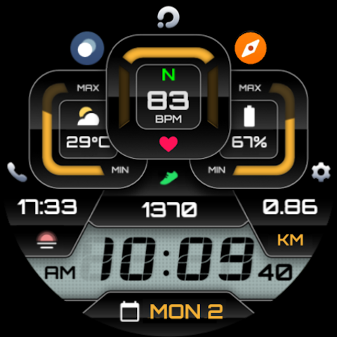 PRADO X81 Digital Watch Face screenshot