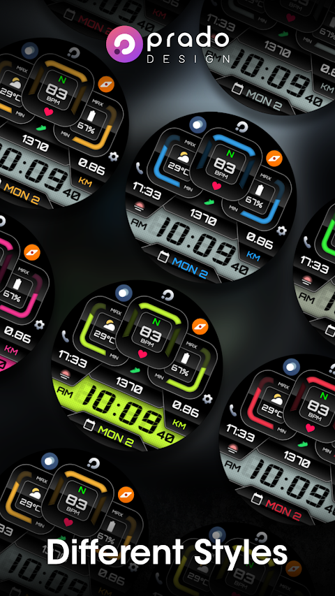 PRADO X81 Digital Watch Face screenshot
