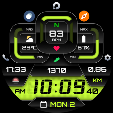 PRADO X81 Digital Watch Face screenshot