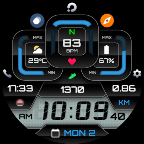 PRADO X81 Digital Watch Face screenshot