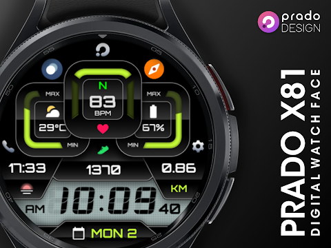 PRADO X81 Digital Watch Face screenshot