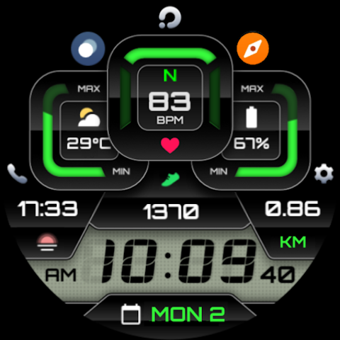 PRADO X81 Digital Watch Face screenshot