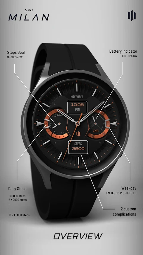 S4U Milan – Luxury watch face screenshot