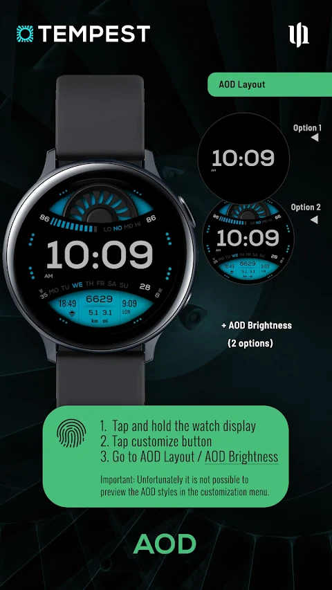 S4U Tempest digital watch face screenshot