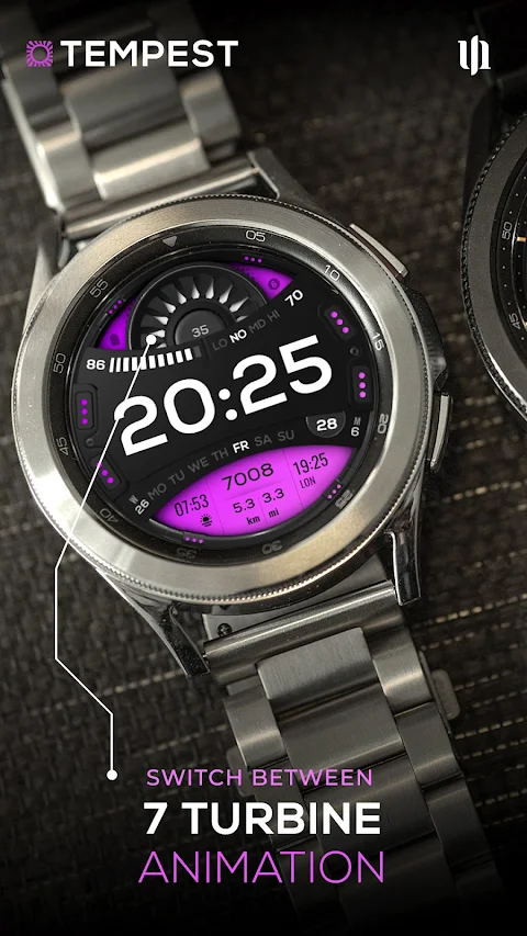 S4U Tempest digital watch face screenshot