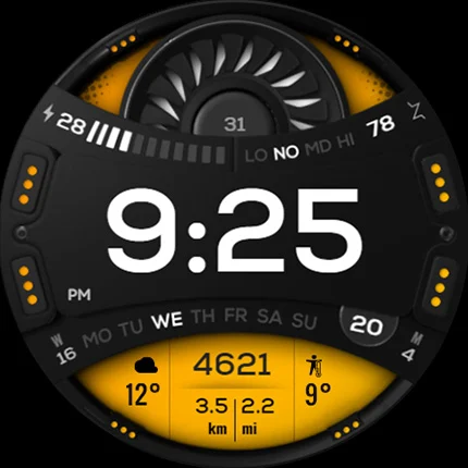 S4U Tempest digital watch face screenshot