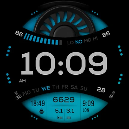 S4U Tempest digital watch face screenshot