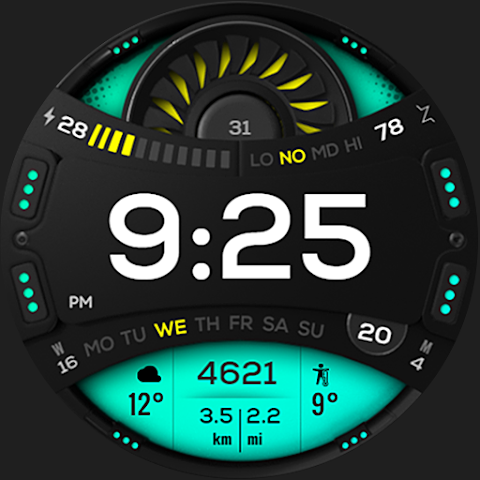 S4U Tempest digital watch face screenshot