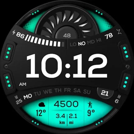 S4U Tempest digital watch face screenshot