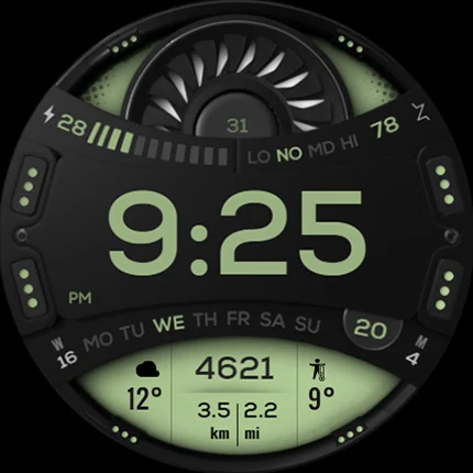 S4U Tempest digital watch face screenshot