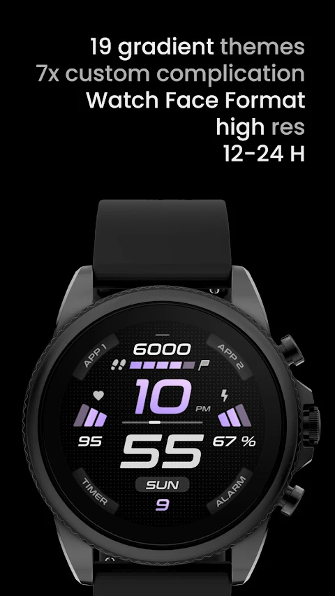 SPORT xDark Watch Face screenshot