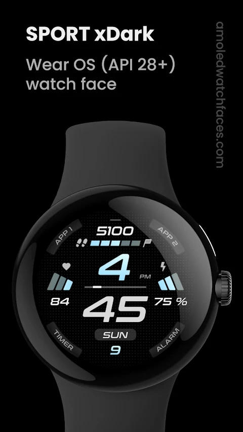 SPORT xDark Watch Face screenshot