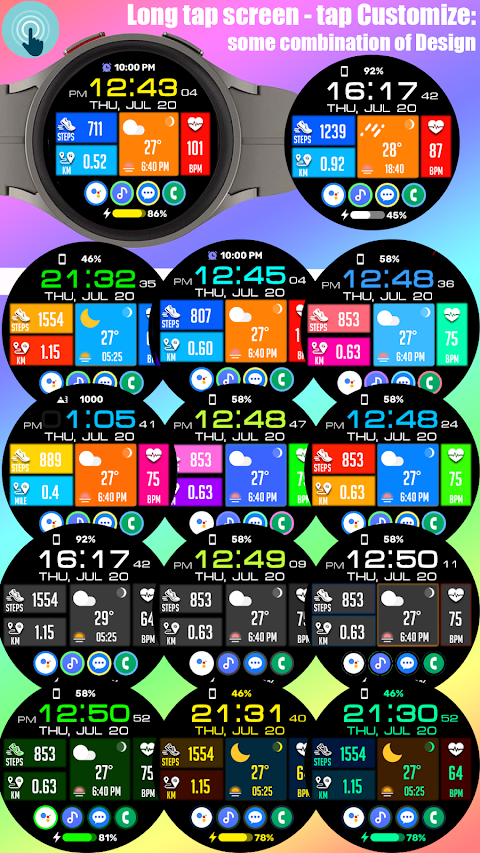 Tiles Window Watch Face NTV556 screenshot