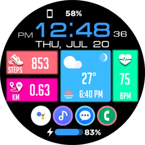 Tiles Window Watch Face NTV556 screenshot