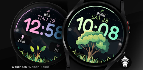 Tree Steps digital watch face screenshot