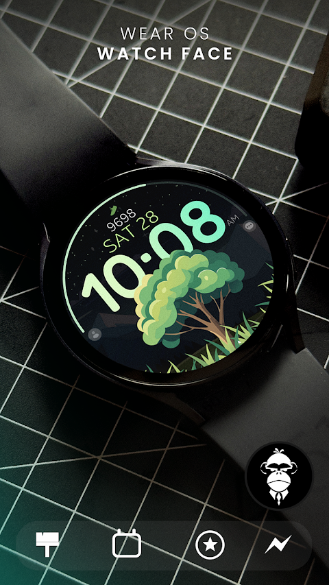 Tree Steps digital watch face screenshot