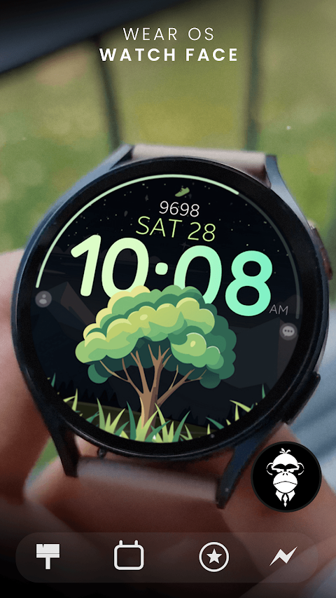 Tree Steps digital watch face screenshot
