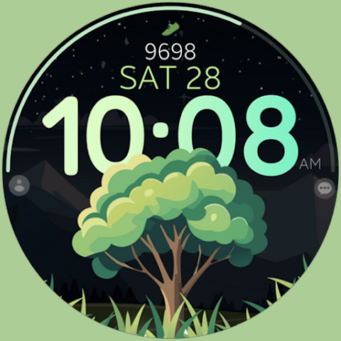 Tree Steps digital watch face screenshot