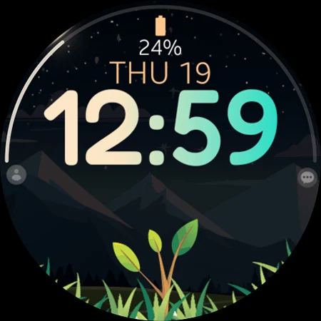 Tree Steps digital watch face screenshot