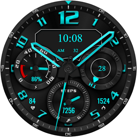 TurboStep Hybrid Watch Face screenshot