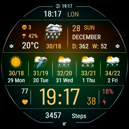 VF02 Weather Inform Watch Face screenshot