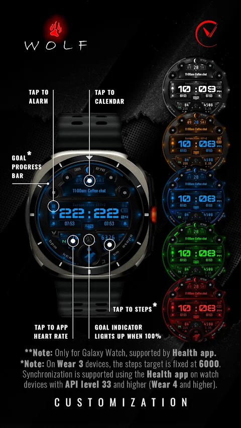 Voron WOLF Watch Face screenshot