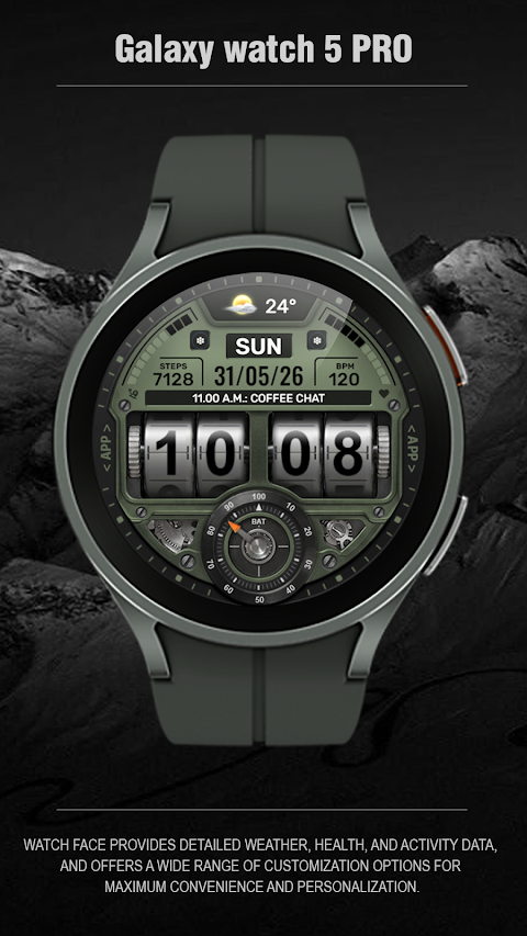 WFP 348 FLIP Watch Face screenshot