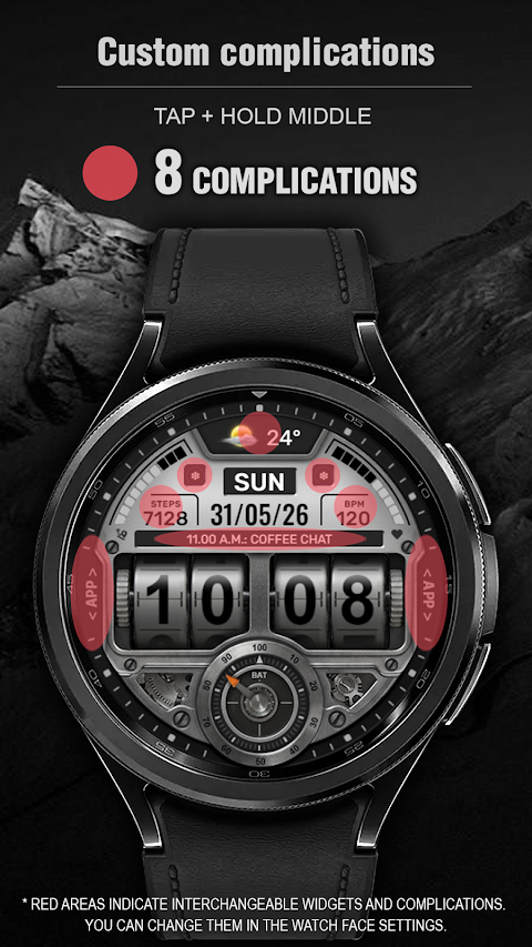 WFP 348 FLIP Watch Face screenshot