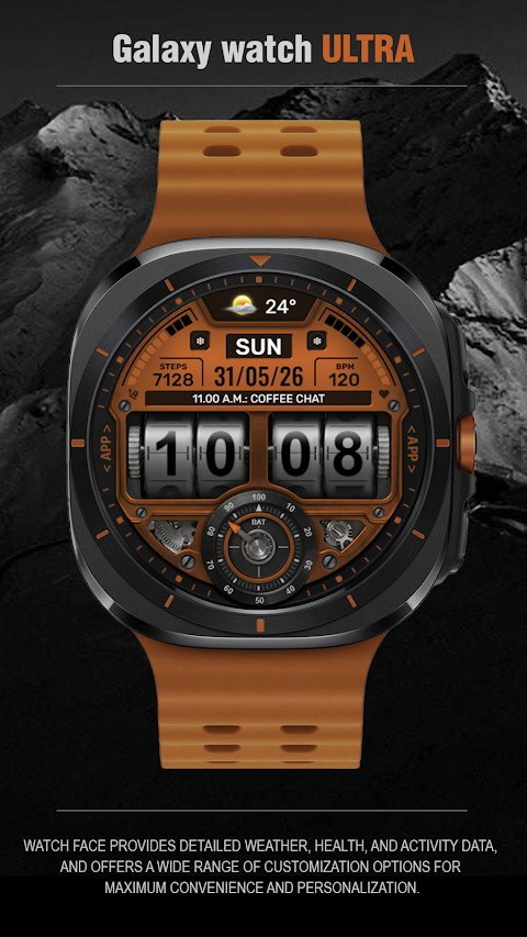 WFP 348 FLIP Watch Face screenshot