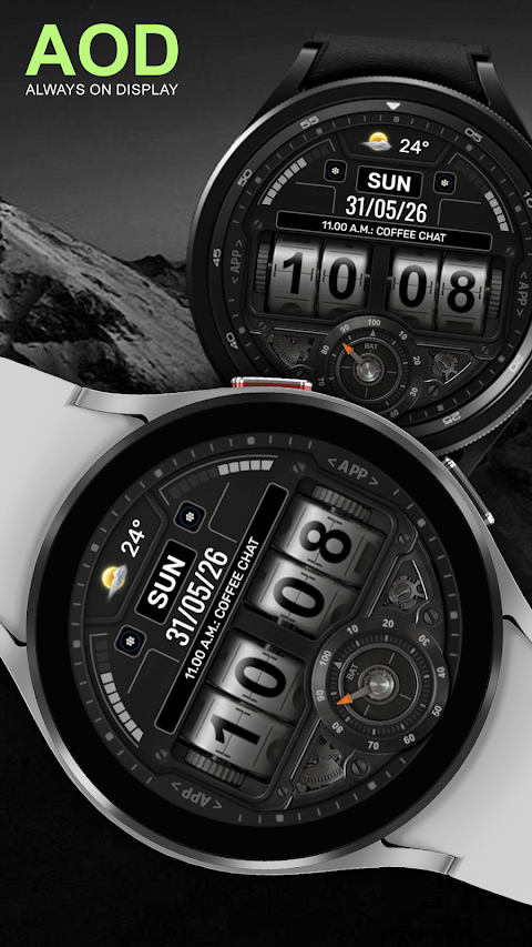 WFP 348 FLIP Watch Face screenshot