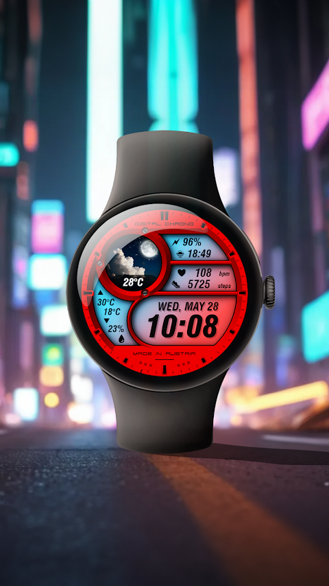 WAW012 Vibrant Weather Face screenshot