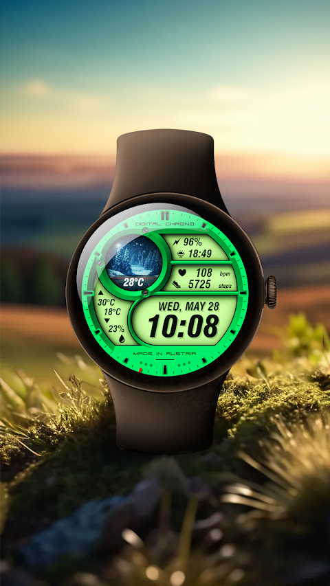 WAW012 Vibrant Weather Face screenshot