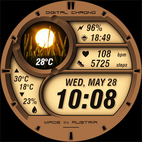 WAW012 Vibrant Weather Face screenshot