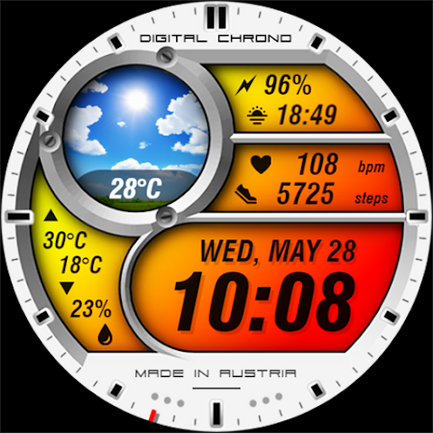 WAW012 Vibrant Weather Face screenshot