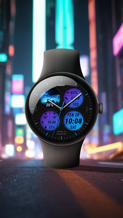 WAW037 Urban Tech Watch Face screenshot