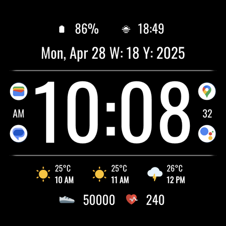 DADAM104: Bold Digi Watch Face screenshot