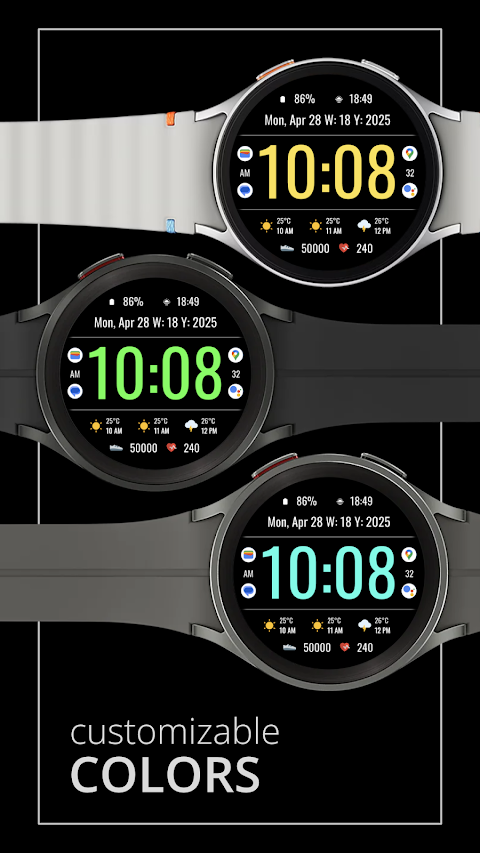 DADAM104: Bold Digi Watch Face screenshot