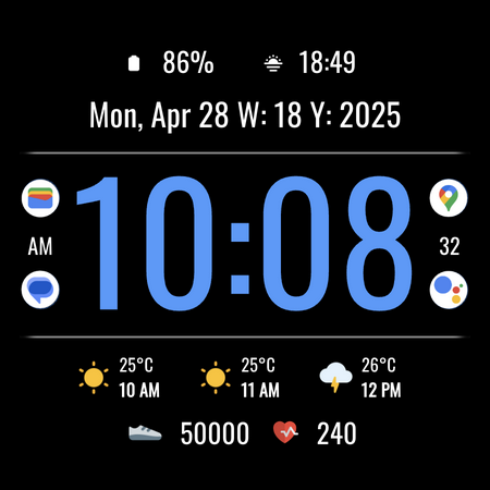 DADAM104: Bold Digi Watch Face screenshot