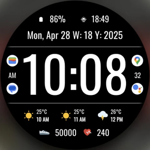 DADAM104: Bold Digi Watch Face screenshot