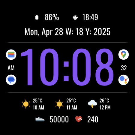 DADAM104: Bold Digi Watch Face screenshot