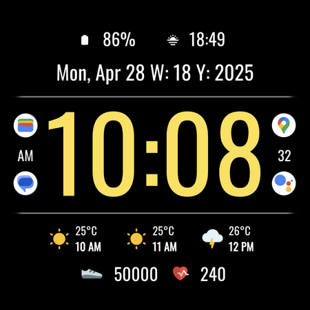 DADAM104: Bold Digi Watch Face screenshot