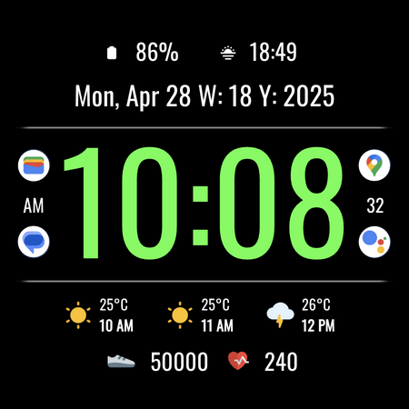 DADAM104: Bold Digi Watch Face screenshot