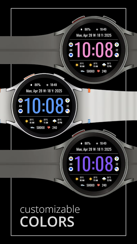 DADAM104: Bold Digi Watch Face screenshot