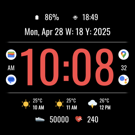 DADAM104: Bold Digi Watch Face screenshot
