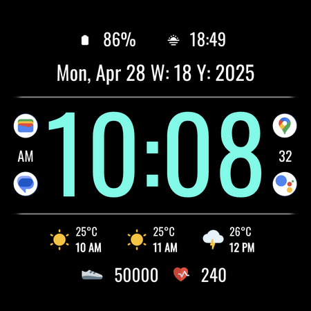 DADAM104: Bold Digi Watch Face screenshot