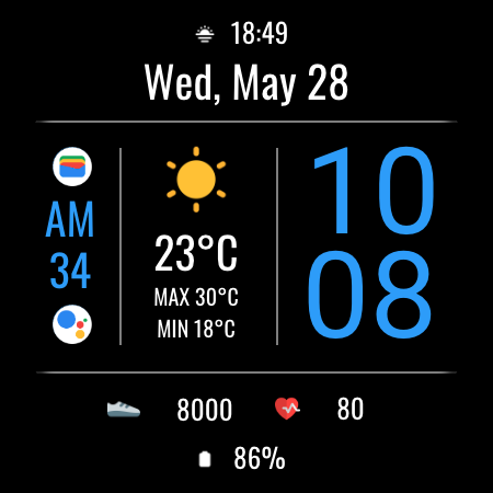 DADAM105: Weather Watch Face screenshot