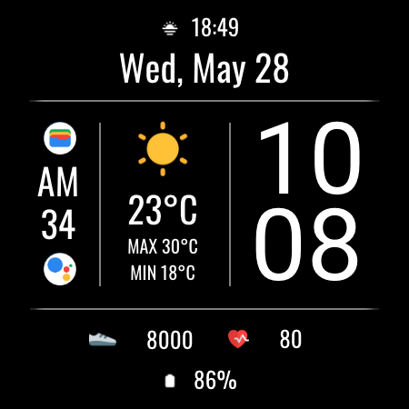 DADAM105: Weather Watch Face screenshot