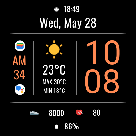 DADAM105: Weather Watch Face screenshot