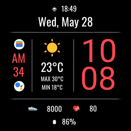 DADAM105: Weather Watch Face screenshot