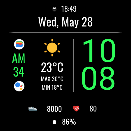 DADAM105: Weather Watch Face screenshot